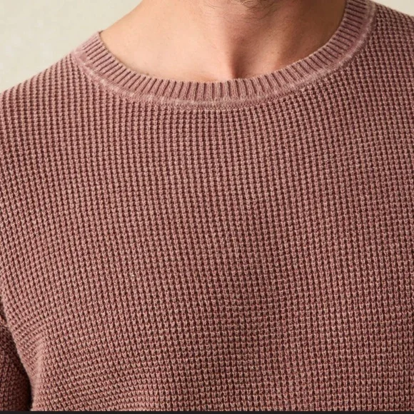Faherty Sunwashed Plum Wine Crewneck Sweater Size Med